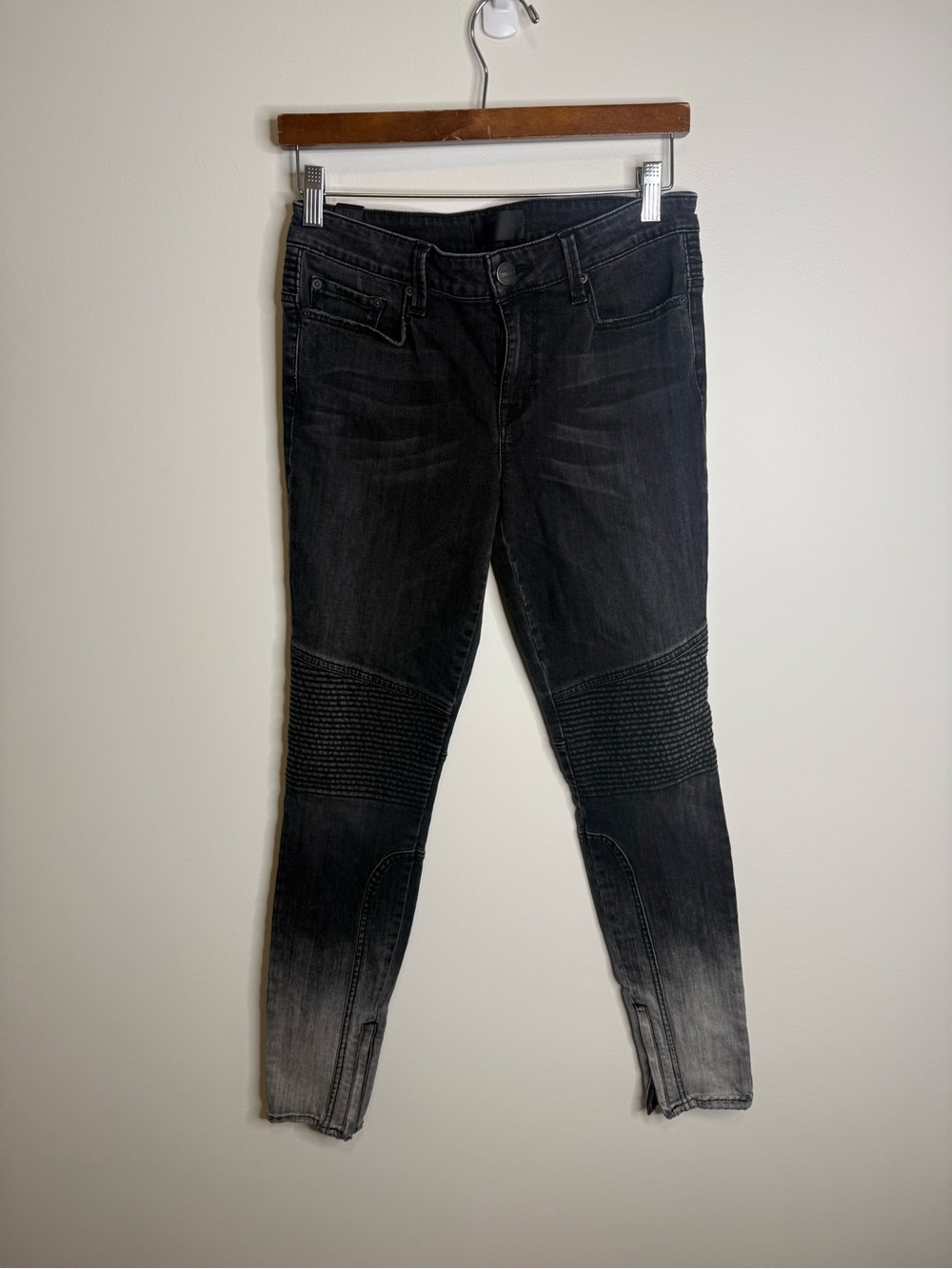 VINCE skinny jeans mid rise size 28 black ombré gray
